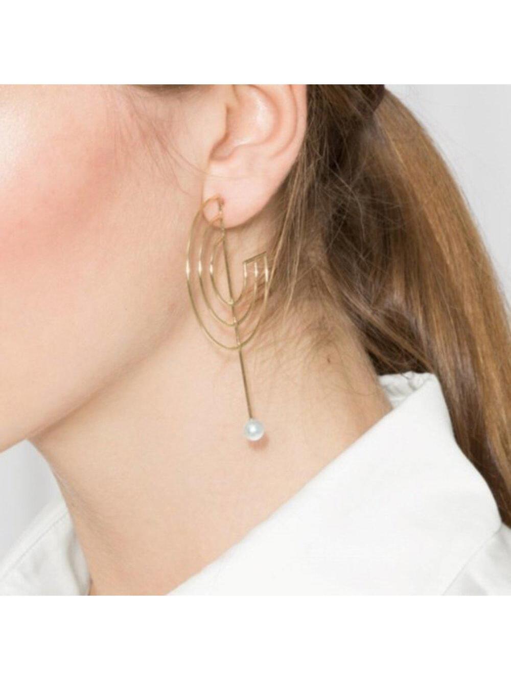 & Other Stories Round Geo Earrings - Picture 4 of 4